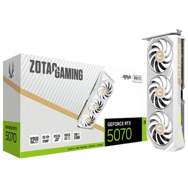 Placă video Zotac GeForce RTX 5070 GAMING AMP White Edition 12 GB PCI Express x16 5.0 photo 6