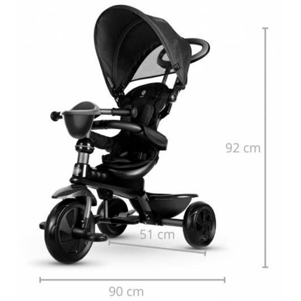 Triciclu Qplay Cosy Black  Oțel / Pentru copii photo 7
