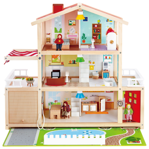 Căsuță pentru păpuși Hape Family Residence accesorii pentru păpuși E3405 3+ photo 2