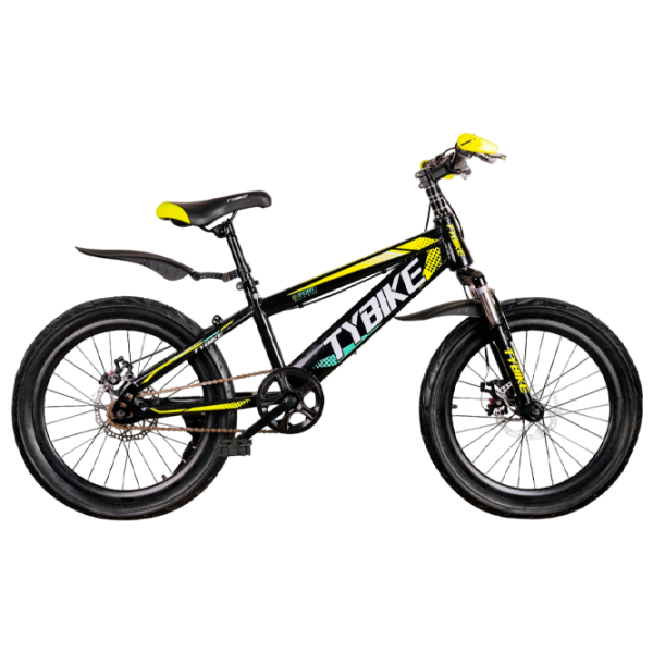 Bicicletă TyBike BK-10 20" 20" Yellow Black Oțel / Pentru copii photo 1