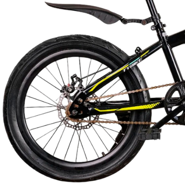 Bicicletă TyBike BK-10 20" 20" Yellow Black Oțel / Pentru copii photo 2