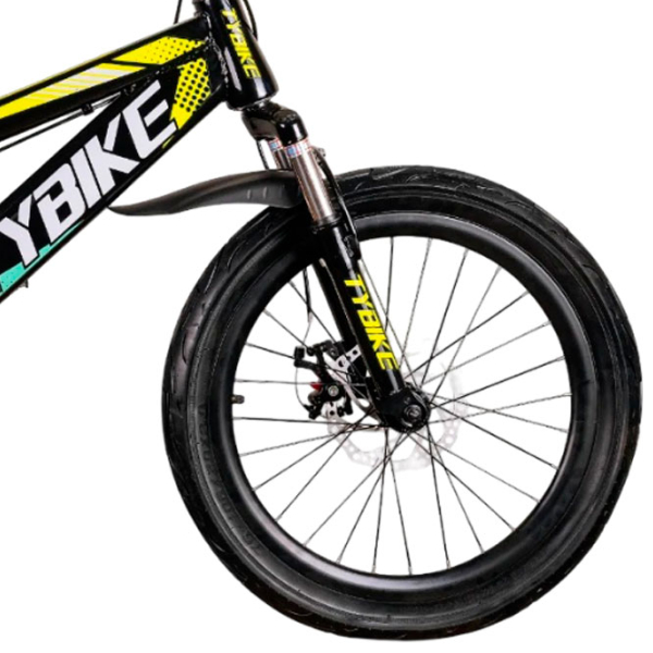 Bicicletă TyBike BK-10 20" 20" Yellow Black Oțel / Pentru copii photo 4