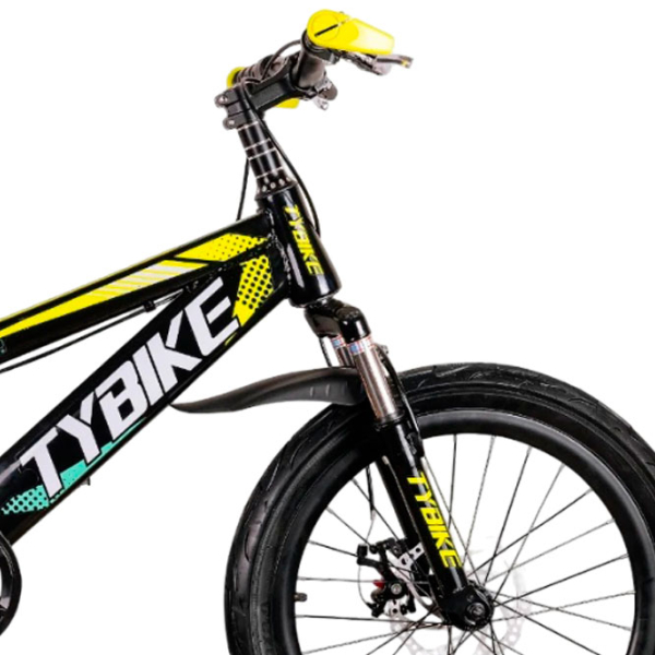 Bicicletă TyBike BK-10 20" 20" Yellow Black Oțel / Pentru copii photo 5