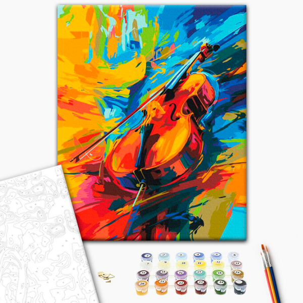 Pictură pe numere BrushMe Simfonia culorilor BS54035FC 50 x 40 cm, Pânză photo 3