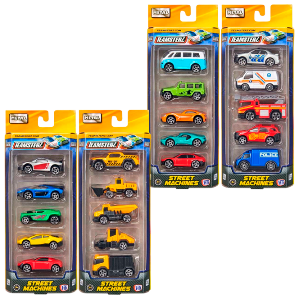 Комплект машин Teamsterz Street Machines Die-Cast 1417044
Черный
Разноцветный  photo 1