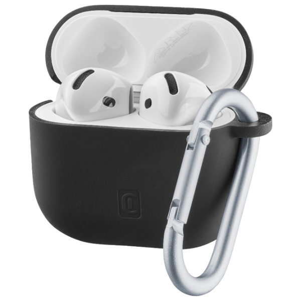 Чехол для наушников Apple AirPods 4 (Bounce Case) Черный Cellularline, Силикон photo 1
