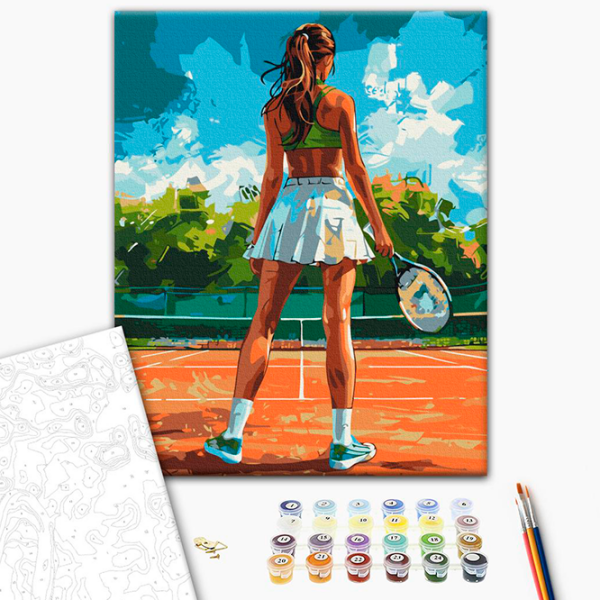 Pictură pe numere BrushMe Jucătoare de tenis BS54111FC 50 x 40 cm, Pânză photo 2