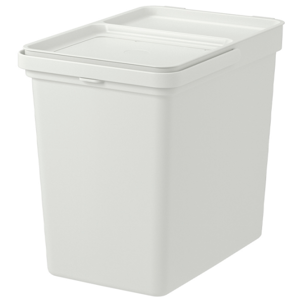 Set de sortare a deșeurilor Ikea Hallbar Gray Plastic, 44l photo 2