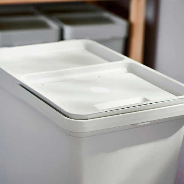 Set de sortare a deșeurilor Ikea Hallbar Gray Plastic, 42l photo 3