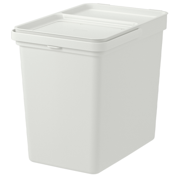 Set de sortare a deșeurilor Ikea Hallbar Gray Plastic, 55l photo 4