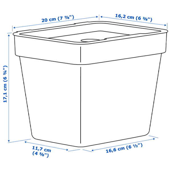 Set de sortare a deșeurilor Ikea Hallbar Gray Plastic, 55l photo 7