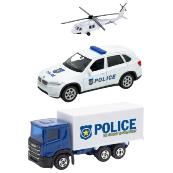 Комплект машин Welly Police 95210-3B(B)
Черный
Белый  photo 1