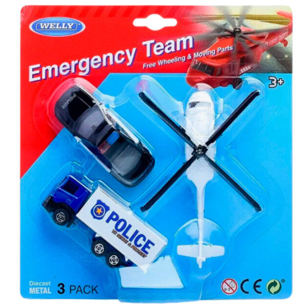 Комплект машин Welly Police 95210-3B(B)
Черный
Белый  photo 3