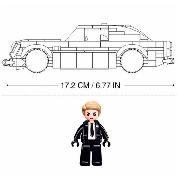 Constructor Sluban Spy car Gray Numărul de piese 325, 10+ photo 2