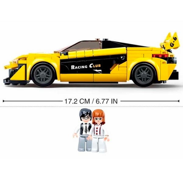 Constructor Sluban Racing Car English Yellow Numărul de piese 283, 8+ photo 2