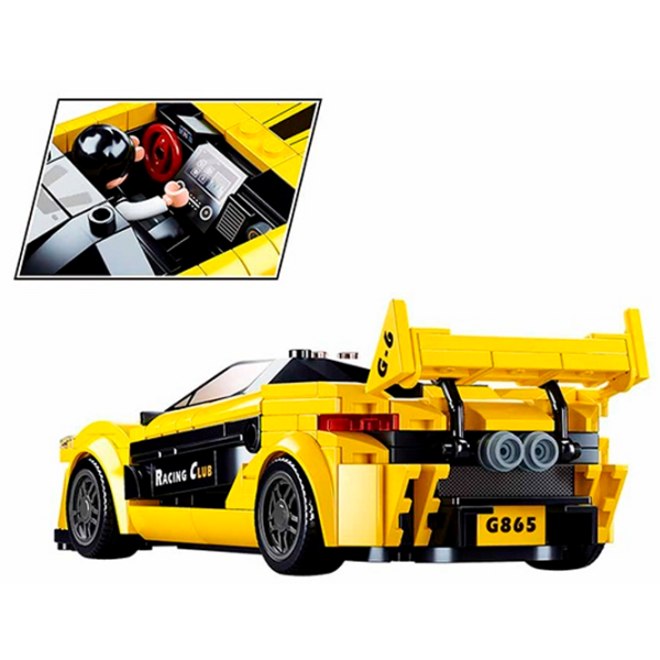 Constructor Sluban Racing Car English Yellow Numărul de piese 283, 8+ photo 4