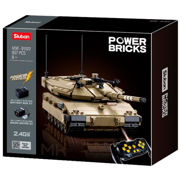 Constructor cu telecomandă Sluban Merkava MK4 Gray Numărul de piese 891, 8+ photo 1