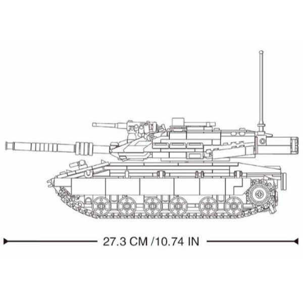 Constructor cu telecomandă Sluban Merkava MK4 Gray Numărul de piese 891, 8+ photo 4