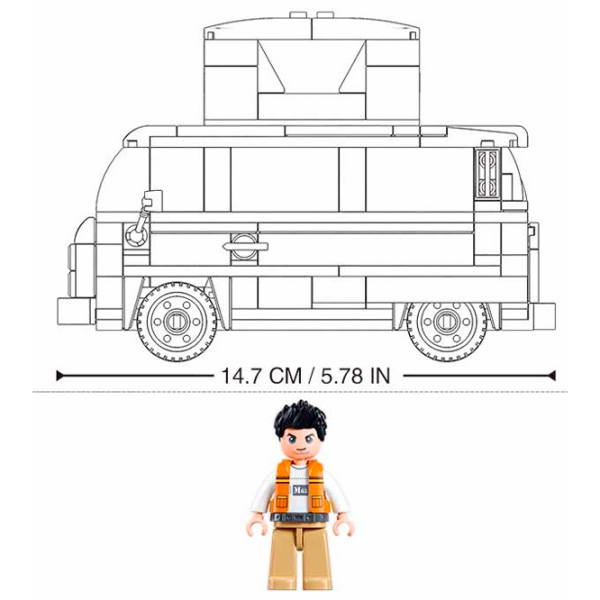 Constructor Sluban TS-2 Camping Blue Numărul de piese 256, 8+ photo 2
