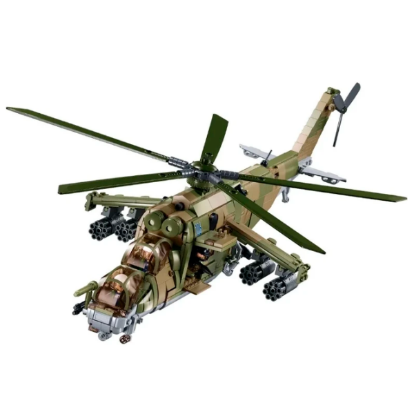 Constructor Sluban MI-24S Green Numărul de piese 893, 6+ photo 2