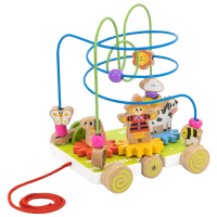 Jucărie de împins și tras VIGA Busy Board Multicolor 1+