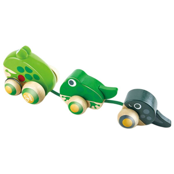 Игрушка каталка Hape Frog Family Зеленый 1+ photo 1