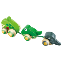 Игрушка каталка Hape Frog Family Зеленый 1+