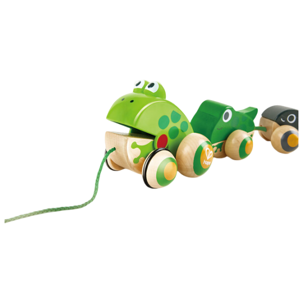 Игрушка каталка Hape Frog Family Зеленый 1+ photo 2