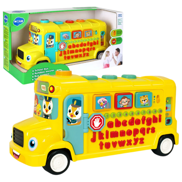 Joc educativ Hola Toys School bus Dezvoltare, 1+ photo 1