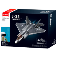 Конструктор Sluban J-35S Stealth Aircraft Серый Количество деталей 812, 12+