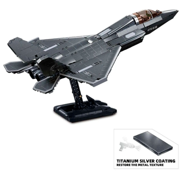 Конструктор Sluban J-35S Stealth Aircraft Серый Количество деталей 812, 12+ photo 5
