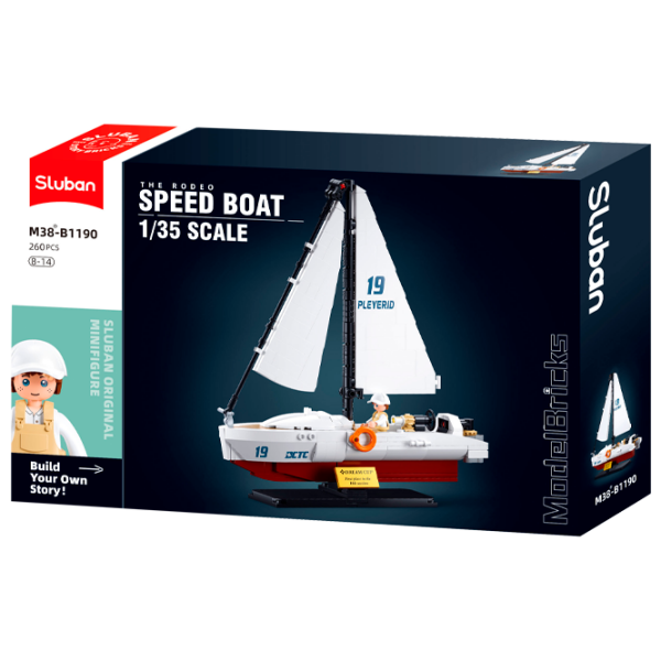Constructor Sluban Speed Boat White Numărul de piese 281, 10+ photo 1