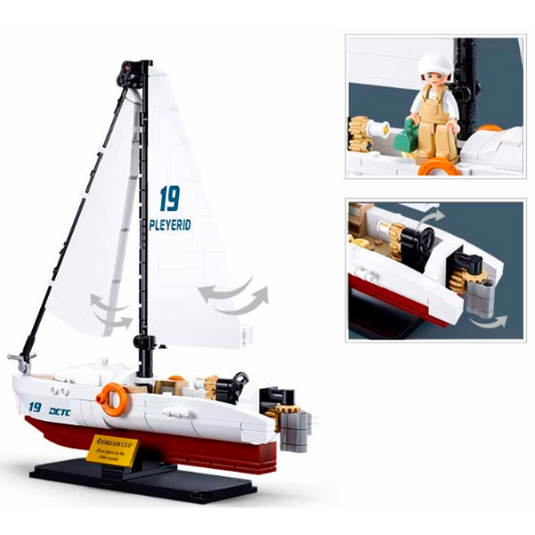 Constructor Sluban Speed Boat White Numărul de piese 281, 10+ photo 5