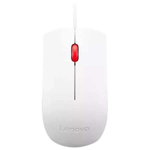 Мышь Lenovo Essential Белый Проводная, 1600 dpi photo 1