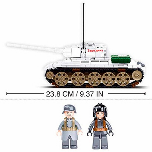 Конструктор Sluban T-34/85 Белый Количество деталей 518, 6+ photo 4