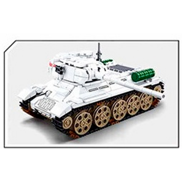 Конструктор Sluban T-34/85 Белый Количество деталей 518, 6+ photo 6