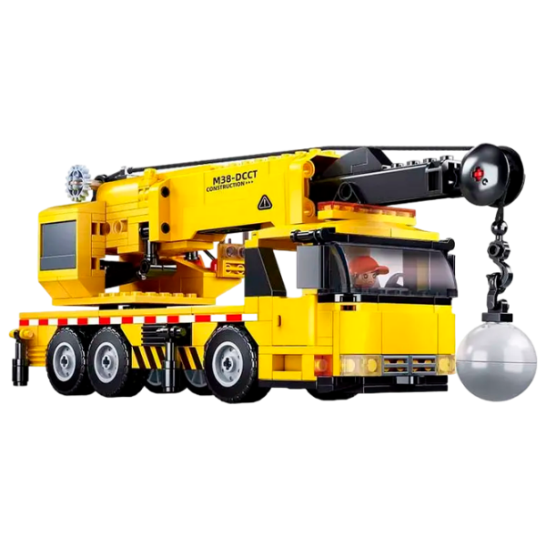 Constructor Sluban Crane truck Yellow Numărul de piese 280, 6+ photo 2