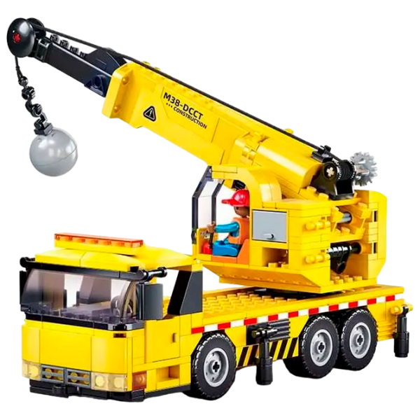 Constructor Sluban Crane truck Yellow Numărul de piese 280, 6+ photo 3