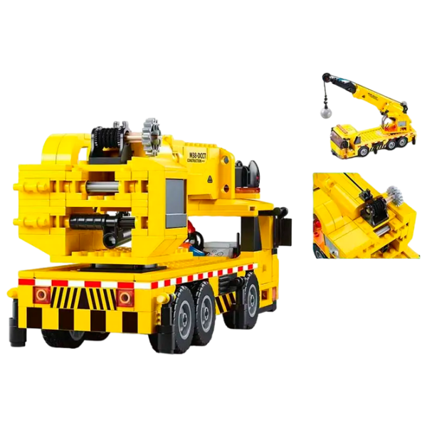 Constructor Sluban Crane truck Yellow Numărul de piese 280, 6+ photo 5