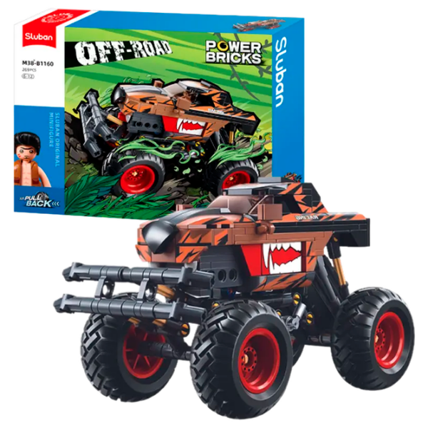 Constructor Sluban Off-Road Brown Numărul de piese 264, 6+ photo 4