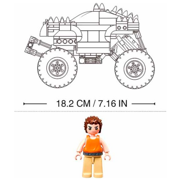 Constructor Sluban Off-Road Gray Numărul de piese 267, 6+ photo 5