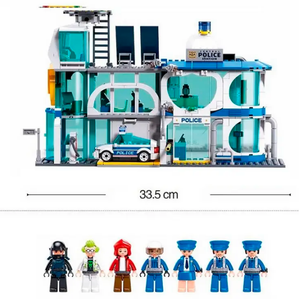 Constructor Sluban Police Blue Numărul de piese 686, 6+ photo 2