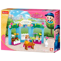 Constructor Sluban Village Flower Store Pink Numărul de piese 154, 6+