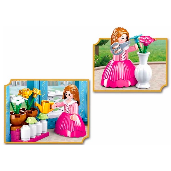 Constructor Sluban Village Flower Store Pink Numărul de piese 154, 6+ photo 4