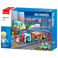 Constructor Sluban Electric Bus Store Multicolor Numărul de piese 379, 6+