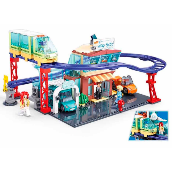Constructor Sluban Electric Bus Store Multicolor Numărul de piese 379, 6+ photo 3