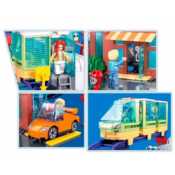 Constructor Sluban Electric Bus Store Multicolor Numărul de piese 379, 6+ photo 5