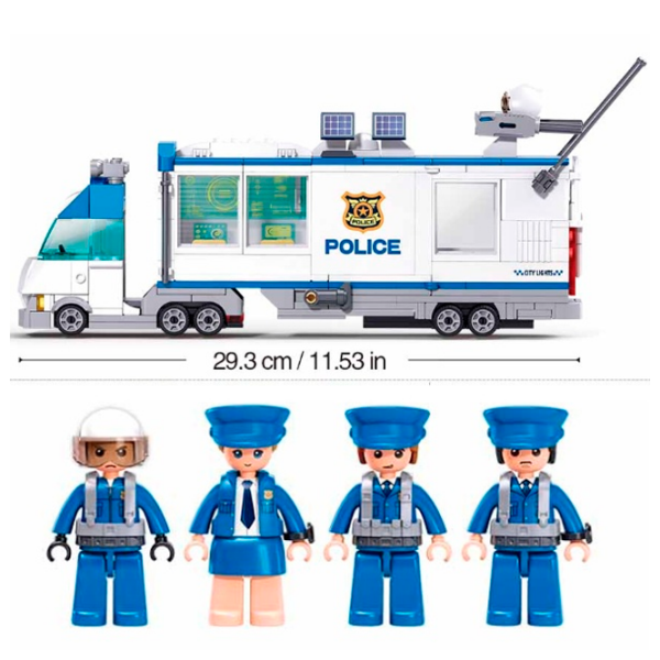Constructor Sluban Police White Numărul de piese 510, 6+ photo 5
