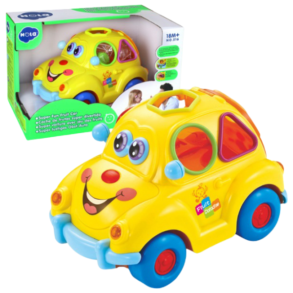Jucărie interactivă Hola Toys Masina vesela cu fructe 516 Yellow 1+ photo 5
