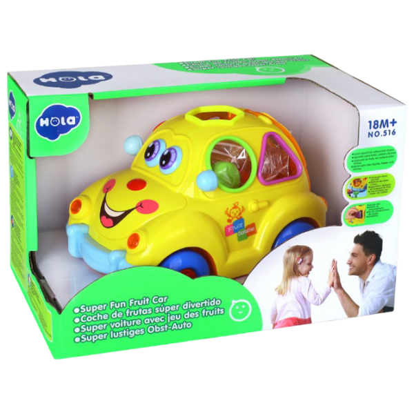 Jucărie interactivă Hola Toys Masina vesela cu fructe 516 Yellow 1+ photo 6